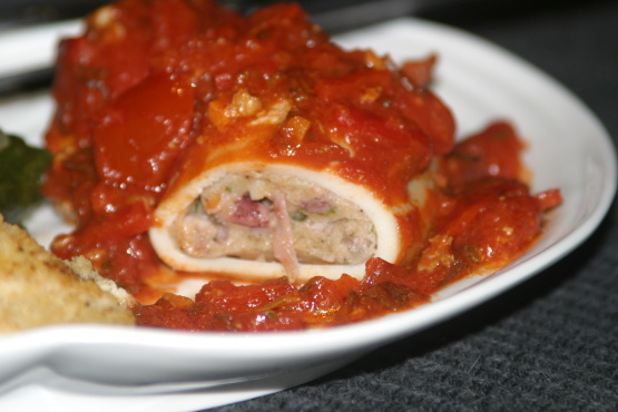 stuffed squid tubes italian