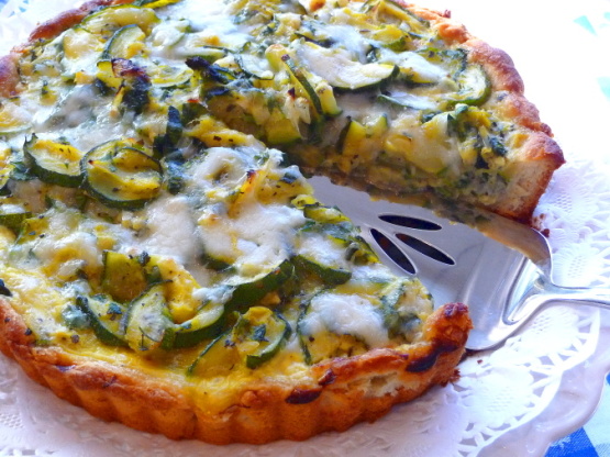 Zucchini Tart With Gruyere Cheese And Herbs Recipe - Genius Kitchen