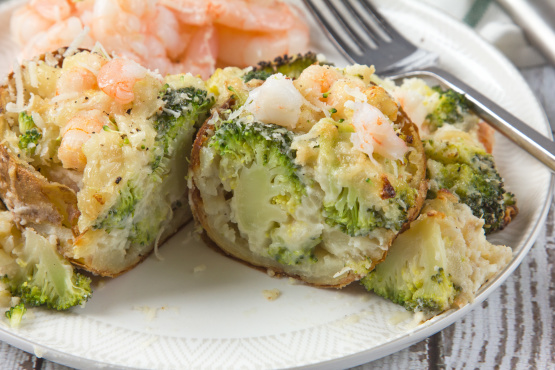 Broccoli And Shrimp-Stuffed Potatoes Recipe - Genius Kitchen