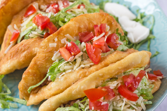 fried flour tortilla shells