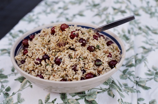 orzo, grape and pistachio salad