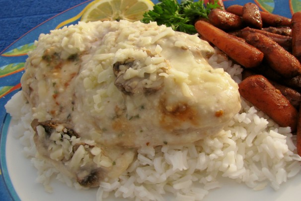 Lemon Pepper-Tarragon Chicken With Sour Cream, Mushroom and Wine
