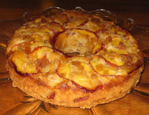 Gingerbread with Nectarines and Cream