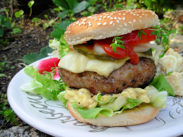 the towering inferno chili & coconut pork burger