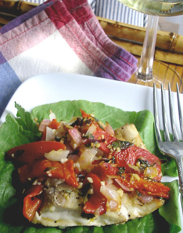 Egyptian Red Snapper in Red Pepper Mint Sauce