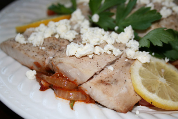 Broiled Mahi-Mahi With Parsleyed Tomatoes And Feta Recipe - Food.com