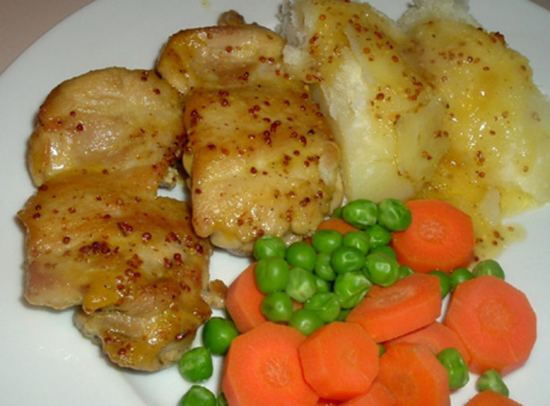 Chicken Thighs with Creole Mustard-Orange Sauce