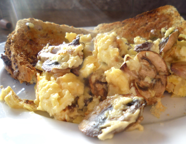 Scrambled Eggs With Mushrooms, Onions And Parmesan Cheese Recipe - Food.com