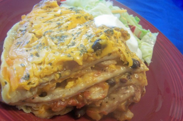 Crock Pot Stacked Enchiladas