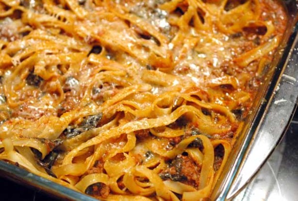 Ground Beef And Spinach Pasta Bake Recipe - Food.com