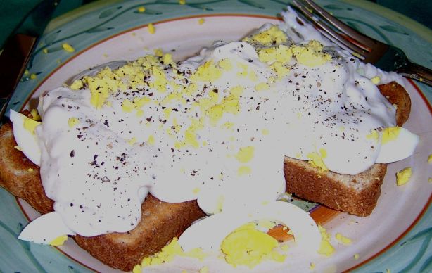 Decadent Creamed Eggs On Toast Recipe - Food.com