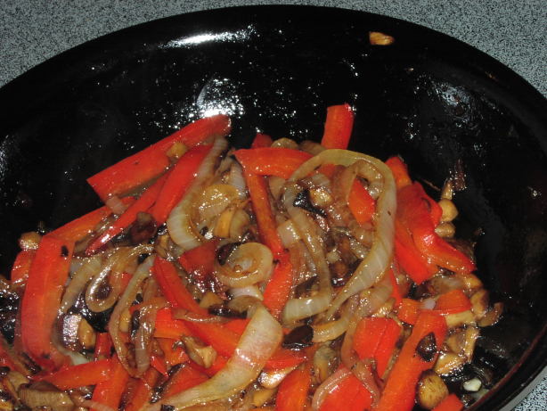 Fried Mushrooms, Onions And Peppers Recipe - Food.com