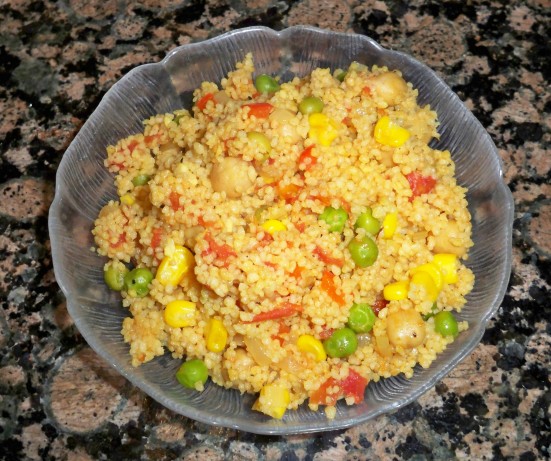 Curried Couscous with Tomatoes and Chickpeas
