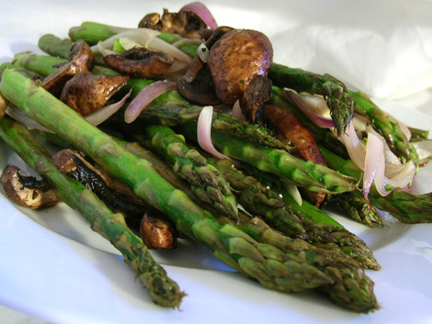 Roasted Asparagus, Mushrooms And Onions Recipe - Food.com