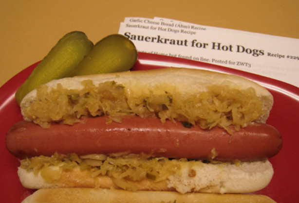 Sauerkraut For Hot Dogs Recipe Food hot-dogs-with-beer-kraut