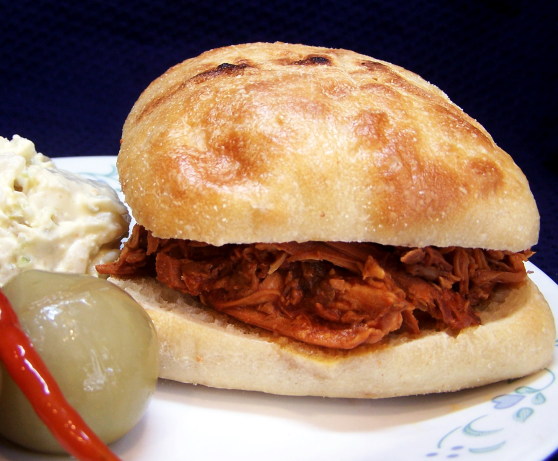 Pulled Chicken Sandwiches Crock Pot Recipe Food