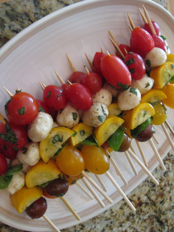 raw vegetable skewers