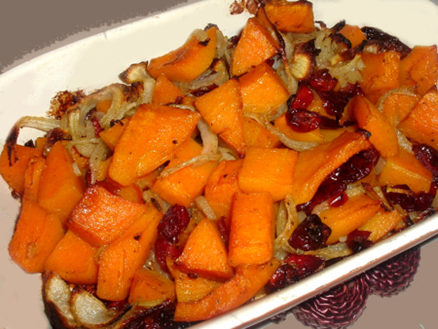 Butternut Cranberries Squash Feta Roasted