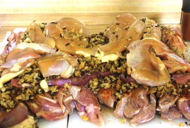 stuffed turkey duck chicken