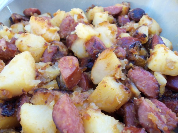 Fried Potatoes With Onion And Kielbasa Recipe - Food.com