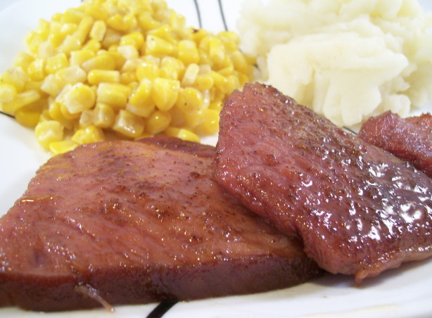 Spicy Ham Slice Steak Recipe Food
