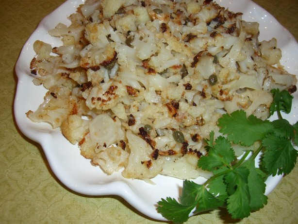 Whole Roasted Cauliflower with Olive Oil and Capers