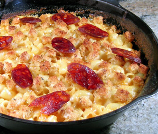 smoked macaroni and cheese in pellet grill