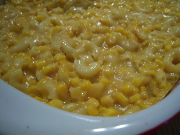 corn macaroni casserole in crock pot