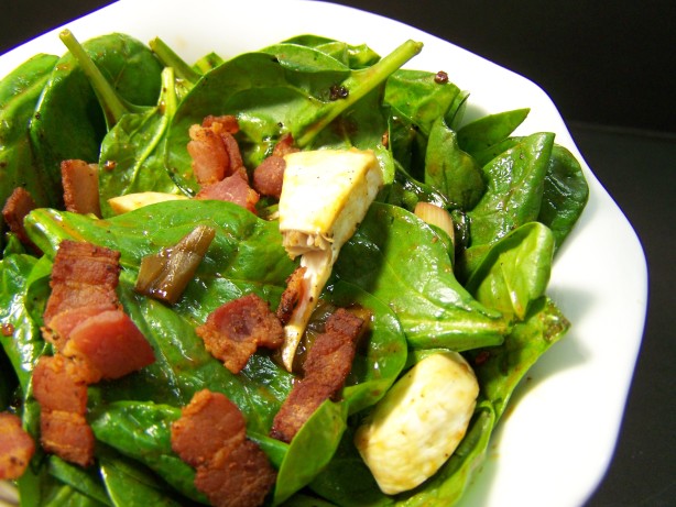 Spinach Salad With Hot Bacon Dressing Recipe - Food.com