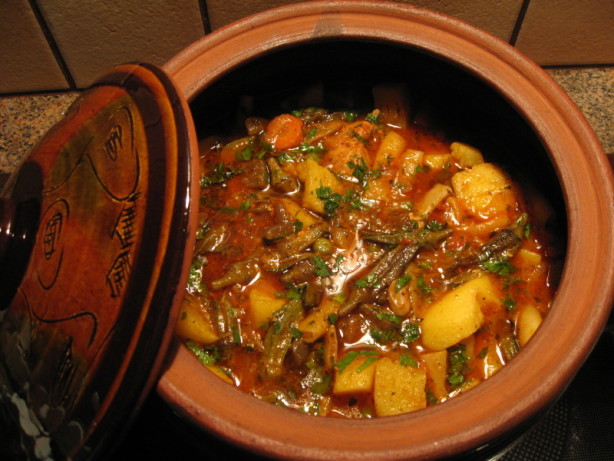 Bulgarian Guvech- Vegetable Casserole With Meat In A Clay Pot - Recipe