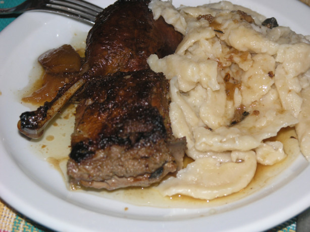 duck with apples and prunes