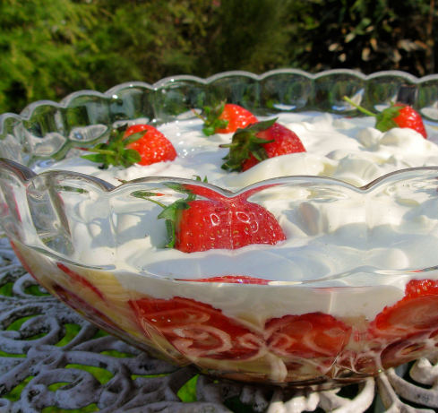 A Mere Trifle Strawberries And Clotted Cream Trifle Recipe Food com