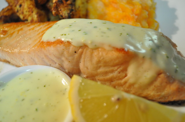 Salmon With A Creamy Lemon Mustard Sauce Recipe - Food.com