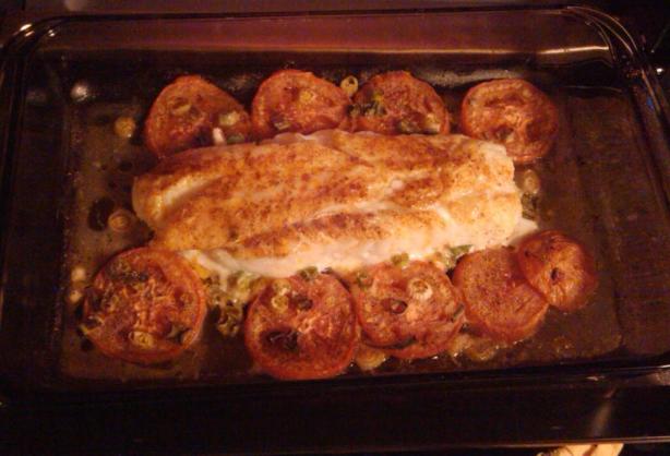 Baked Cod With Tomato And Green Onion Recipe - Food.com