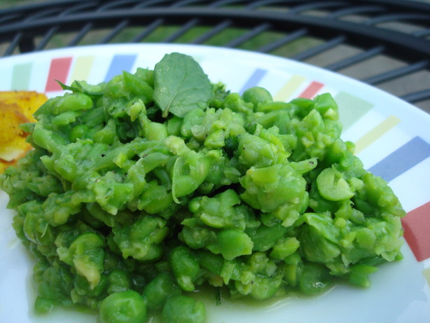 Smashed Peas with Mint Butter