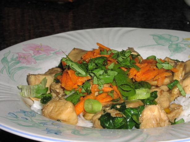 Refreshing Ginger Chicken With Spinach And Mushrooms Recipe - Food.com