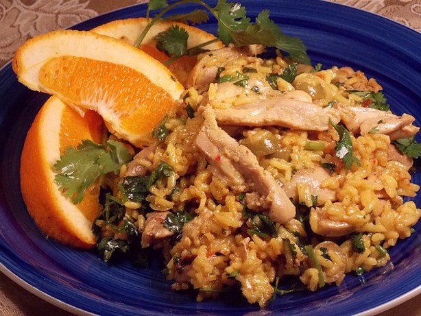Brazilian Chicken and Rice with Olives
