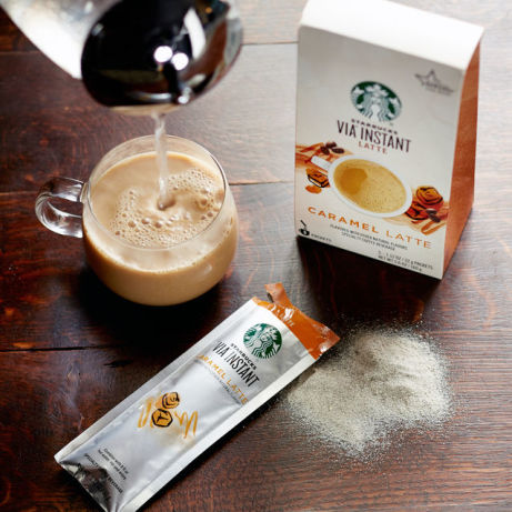 caramel latte via starbucks instant coffee recipe mocha drink doubleshot energy recipes