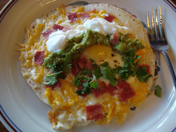 Baked Eggs On Tortillas Recipe - Food.com