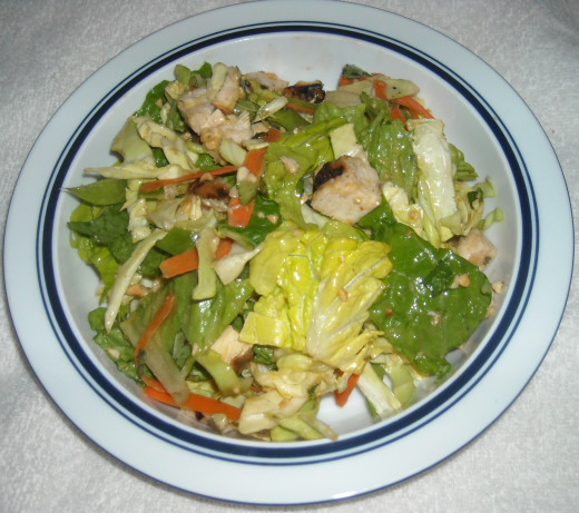 Chinese Chicken Salad with Peanut Dressing