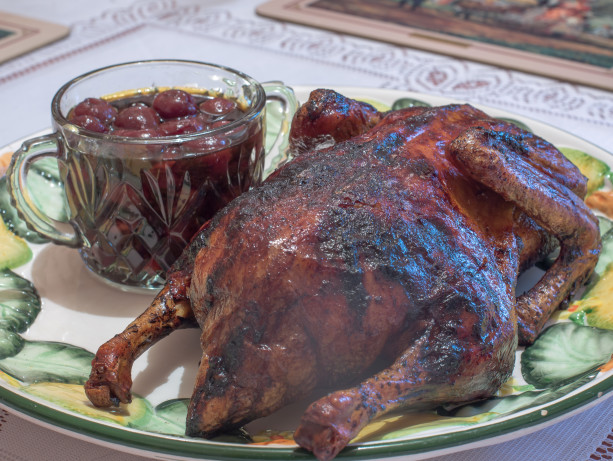 Honey-lacquered Duck With Sour Cherry Sauce Recipe - Food.com