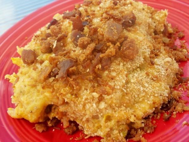 Bacon Topped Squash Casserole