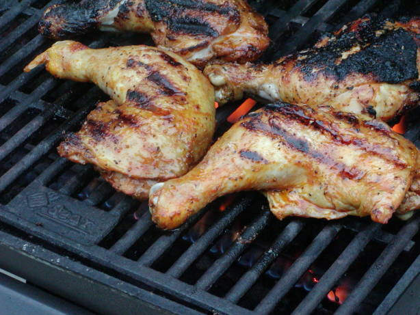 Traeger Grilled Chicken Leg Quarters | Easy wood-fire ...
