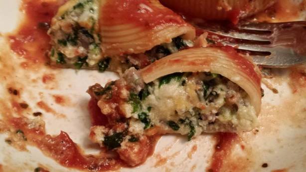 Spinach And Sausage Stuffed Pasta Shells Recipe - Food.com