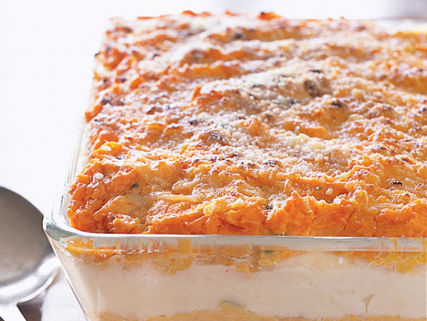 Mashed White & Sweet Potato Bake