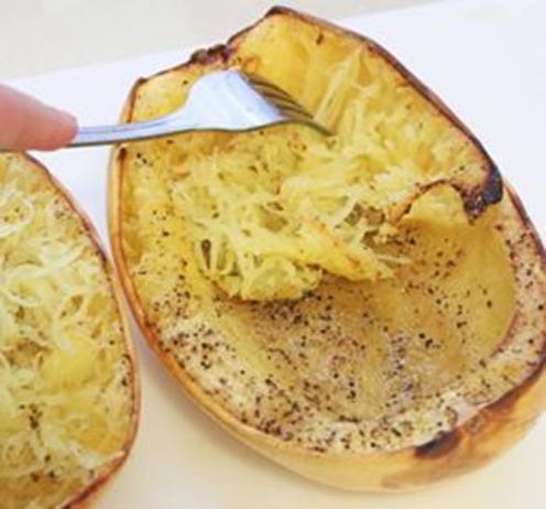 How to Bake Spaghetti Squash - Shred