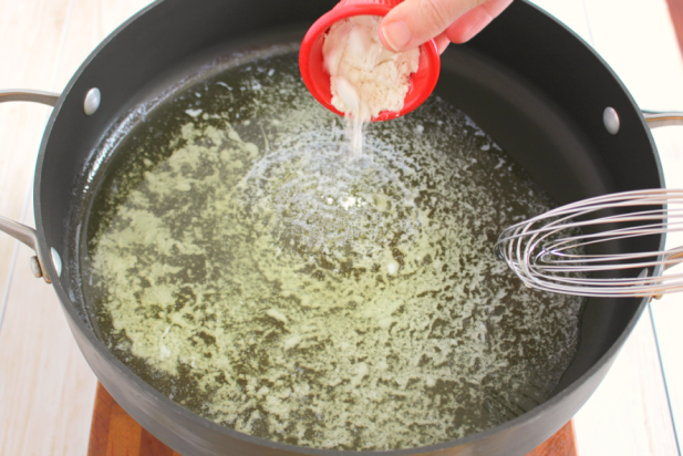 Melt butter, whisk in flour