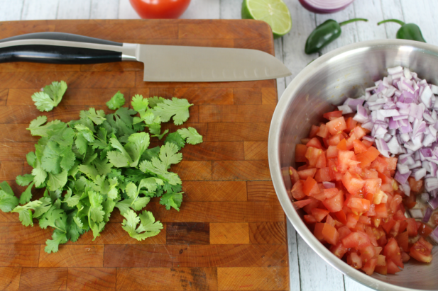 Add Onion, Cilantro and Jalapeño