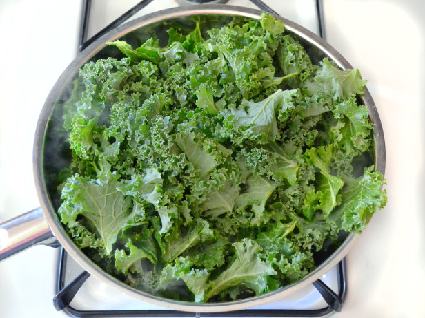 How to Saute Kale - Add the Kale