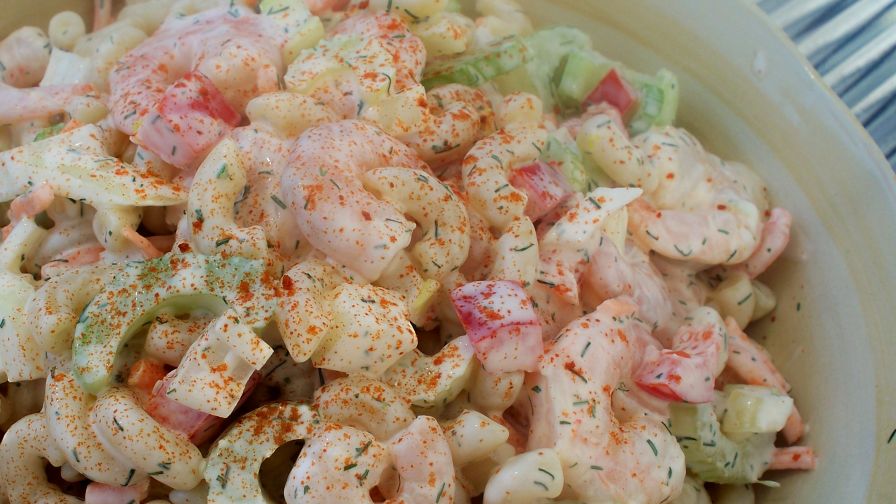 shrimp pasta salad with mayo